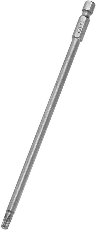 T25 Torx Schroevendraaier Bits 1/4 Inch Hex Shank, 150mm Lange Magnetische S2 Staal Veiligheidsbits voor Klopboor en Handgereedschap