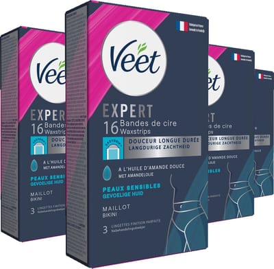 Veet - Expert - Koude Wasstrips - Bikini 16st - 4 Stuks - Voordeelverpakking