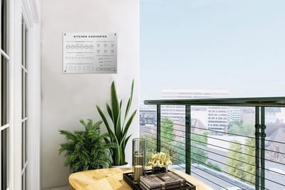 Tuinposter Kookschema - Tuindoek Keuken - Buiten Ophangen - UV-bestendig Weerbestendig - 40x30 cm