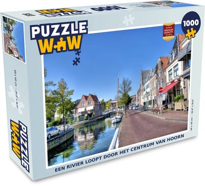 Puzzel Een rivier loopt door het centrum van Hoorn - Legpuzzel - Puzzel 1000 stukjes volwassenen