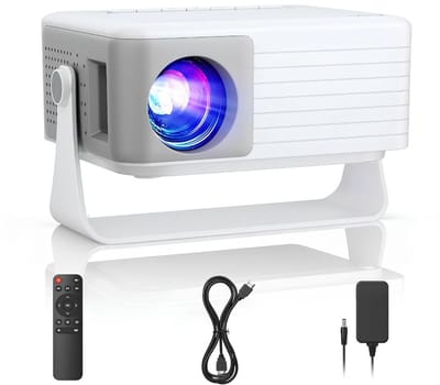 SP® Mini Beamer - Draagbare Projector voor Thuisbioscoop - Miniprojector 1080P - Wit - 12cm x 10cm x 9cm