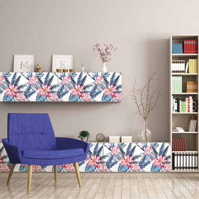Tropische meubelsticker met lotusbloemen, 40 x 60 cm