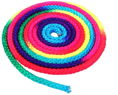 Dailygoods- Gymnastiek Touw - Stevig Nylon - Regenboogkleur - Wedstrijdkwaliteit - Duurzaam - Geschikt voor Training - Ideaal voor Kinderen - Springtouw