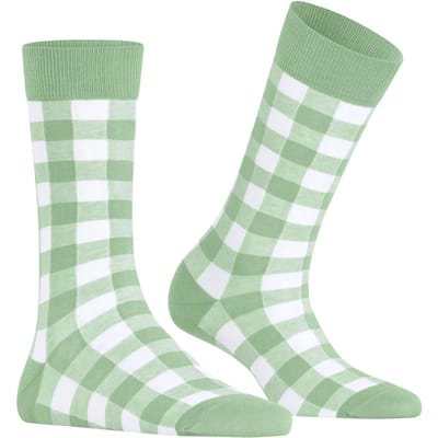 Burlington Vichy gedessineerd katoen sokken dames groen - maat 36-41