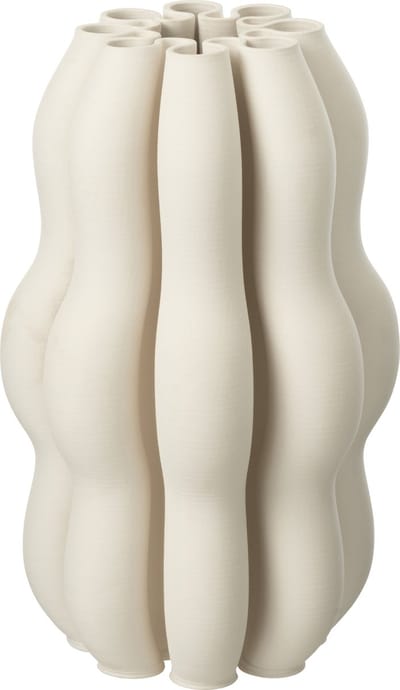 J-Line vaas Naos - keramiek - beige - large - 40 cm hoog