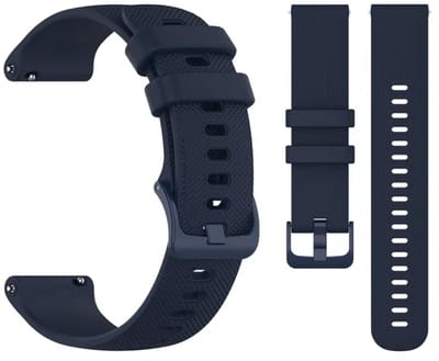 Donkerblauw siliconen bandje geschikt voor Garmin Vivoactive3/5/6, Vivomove, Forerunner en Venu - Siliconen - Blauw - 42MM - CHPN