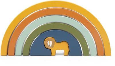 Trixie Houten Stapelregenboog Mr. Lion â€“ 12m+ â€“ Stapelspel â€“ FSC hout
