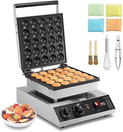 Wafelmaker - Wafelijzer - Lekkere Wafels Maken - Anti-aanbaklaag - Compact Formaat - Zwart