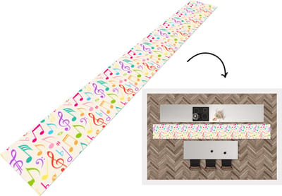 Keukenloper - Keukenmat - Muziek - Patronen - Regenboog - 400x50 cm - Keuken vloerkleed