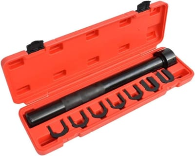Spoorstang Gereedschap Set - Trekstang Tool - Auto Reparatie - Moeilijk Bereikbaar - 8-delig - Zilver