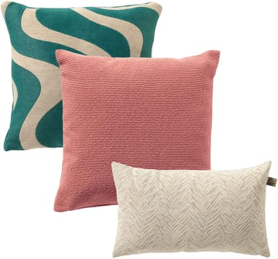 Dutch Decor - KUSSENSET - 3-delig - Blush Wave - 45x45 cm, 30x50 cm - inclusief binnenkussens - roze, blauw, beige - Met Ritssluiting – Decoratie Kussens - Comfortabele kussentjes voor op de Bank