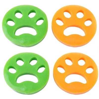 Brosse à poils d'animaux,Lot de 4 autocollants en Silicone souple,Machine à laver réutilisable,attrape poils - 4pcs[A78518]