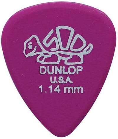 Dunlop 41-R-114 Plectra Magenta 1.14 mm Delrin 500 Kunststof Met Geheugenfunctie En Gladde Afwerking 72-Pack
