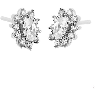 TFT Oorknoppen Zirkonia Zilver Gerhodineerd Glanzend 9 mm x 6.5 mm