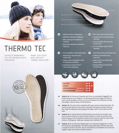 3 paar Bergal Thermo Tec binnenzool met meervoudige koude-isolatie voor volwassenenmaat. 36-46 Warme winter met actieve kool