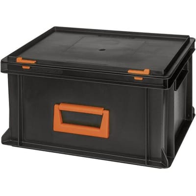 Alutec 139220110188 Kunststofbox Magnus PC 20 (b x h x d) 400 x 233 x 300 mm Zwart, Oranje 1 stuk(s)