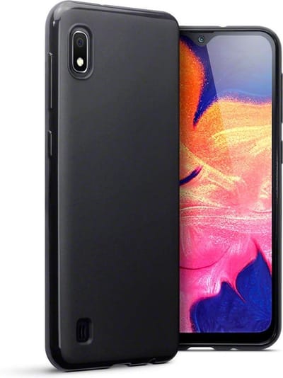 Soft Backcover Hoesje Geschikt voor: Samsung Galaxy A10 - Silicone - Zwart