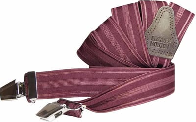 Pierre Mouton Toulouse Bretel - Bretels - Volwassenen - Heren - Bordeaux - 120cm - 3 brede clips - M - L