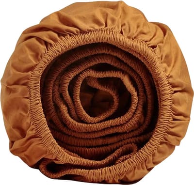 Yumeko kinderhoeslaken percal katoen okergeel 60x120x15 - Bio, eco & fairtrade