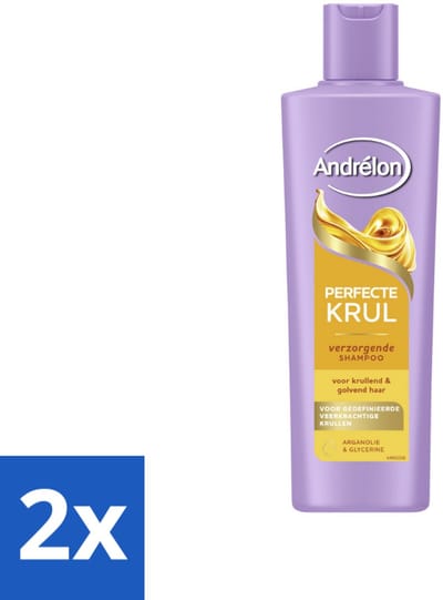 2 x Andrélon – Shampoo – Perfecte Krul – 250 ml - Krullen Verzorging - Krulshampoo - Krulverzorging - Pluisvrij Haar - Kruldefinitie