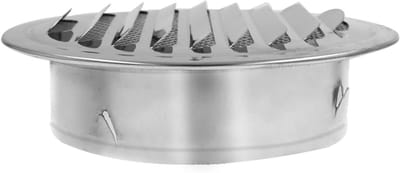 Ronde Luchtventilatie - Ventilatierooster Afdekking - Ventilatie Verbeteren - Ingebouwd Gaas - 200mm / 7.87 Inch - Zilver