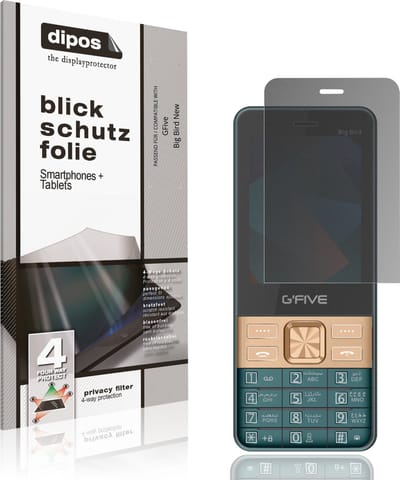 dipos – Matte Privacy Screenprotector geschikt voor GFive Big Bird New | Anti-Spy Beschermfolie