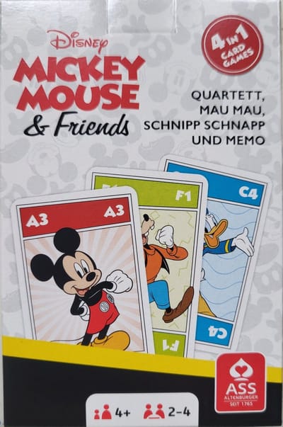 Disney Mickey Mouse & Friends - kwartet en 4-in-1 spel (o.a. memory)