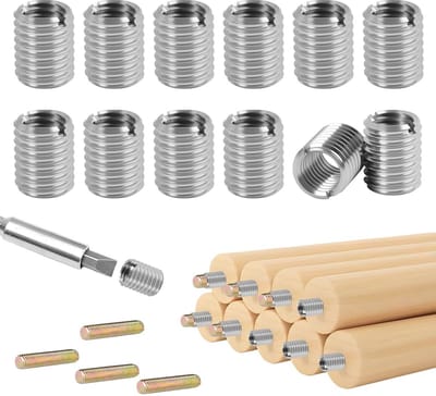 Schroefdraadadapters - Verloopmoeren - Reparaties & Montage - Roestvrij staal - 12 stuks M12 naar M10 - Zilverkleurig