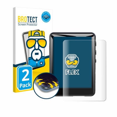 BROTECT - Screenprotector voor Zaqe MP3 Player M4 2.4" - Folie Beschermfolie transparant volledig dekking - 2 Stuks