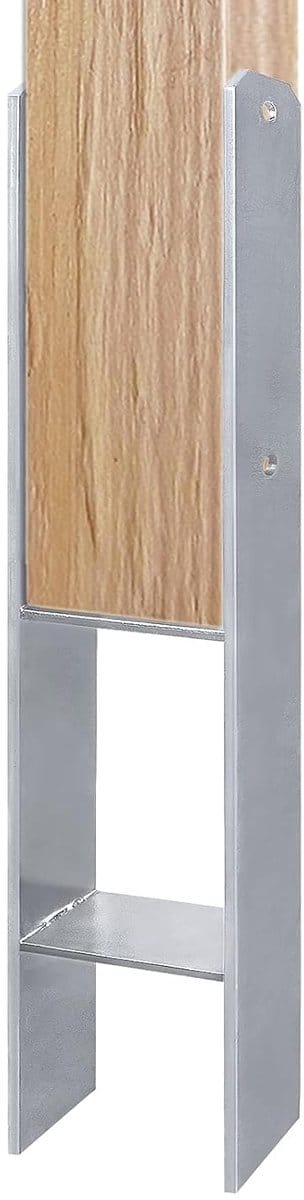 2 stuks H-paaldragers in uitvoering 121 mm H-anker H-vorm stalen dragers 600 mm lengte, materiaaldikte 5 mm (2 stuks 121 mm)-HMTM-HAG7472C-CH