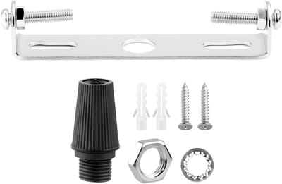 115mm Montagebeugel voor Plafondlamp - Set met Bevestigingsplaat, Schroeven, Ring en Moer voor Hanglampen en Wandlampen in Huis en Kantoor