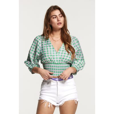 Shiwi Trinidad Top Porto Tile Fresh Green Größe: M | Longsleeves Outlet | Damen | Grün