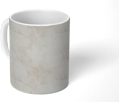 Mok - Koffiemok - Grijs - Marmer print - Aders - Mokken - 350 ML - Beker - Koffiemokken - Theemok