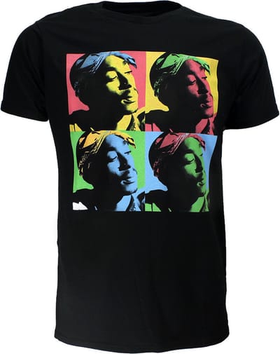 Tupac 2PAC Pop-Art T-Shirt - Officiële Merchandise - L