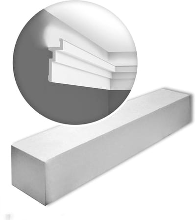 Orac Decor CX196-box MODERN U-STEPS 1 doos 12 stukken Kroonlijst Indirecte verlichting modern design wit | 24 m
