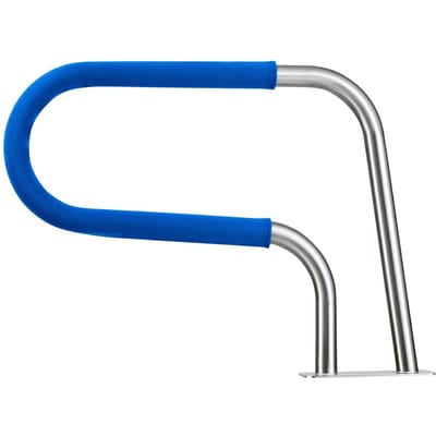 Zwembadreling, 78,8 x 55,8 cm Zwembad Handgreep, 100 kg Draagvermogen Heavy Duty 304 Roestvrij Staal Zwemhandgreep, Afneembare Antislip Hoes, Rijk