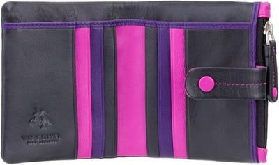 Visconti Leren Portemonnee - Mimi Collectie - 6 Pasjes - Leer - Zwart (M77 BK)