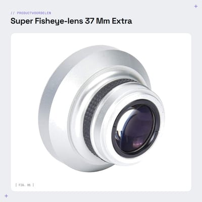 Dailygoods- Fisheye-lens 37 Mm 0.25X - Extra Lens - Sterke Toepasbaarheid - Voor 37 Mm Kaliber - Klantgerichte Service - Veelzijdig Assortiment - Camera Lens