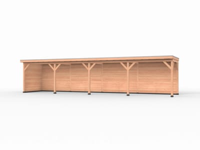 Douglas overkapping, 1200 x 250, met achterwand en zijwand, Westwood Comfort Plus