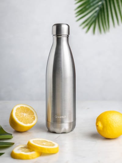 Vaatisolerende inox geborsteld fles Qwetch Originals