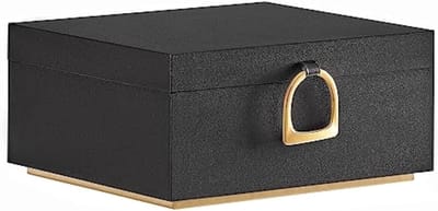 Famanu - Sieradenkistje met 2 niveaus, sieradenstandaard met handvat, uitneembaar dienblad, zweefeffect, 20,5 x 24 x 11 cm, cadeau-idee