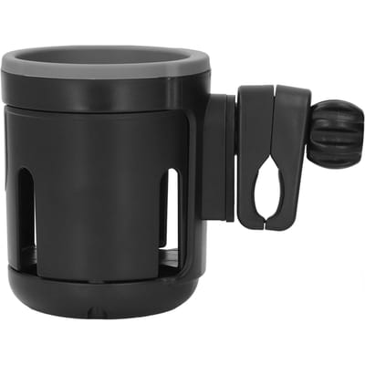Porte-gobelet poussette 2 en 1 Pliable Antidérapant 360° Réglable Double Porte-bouteille pour Tapis de course black