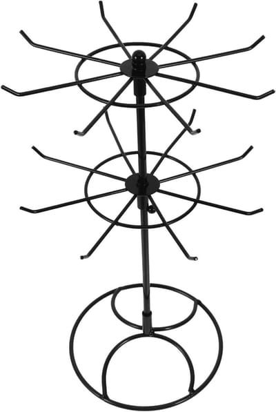 Sieradenhanger Rotatie - Ketting Houder - Winkelpresentatie - 360 Graden Weergave - 31x21x21 cm - Zwart