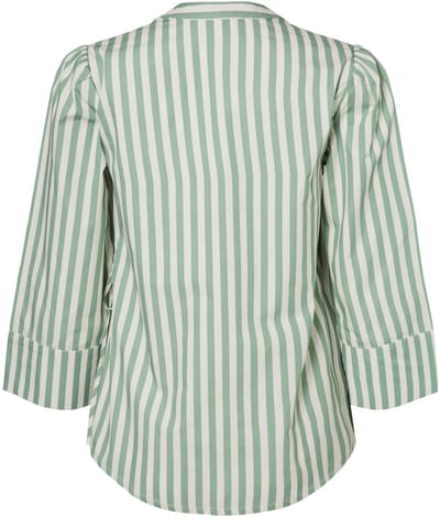 Mama Licious Blouse Regular fit Overhemd kraag Mouwuiteinden met omslag Wijde mouwen Top