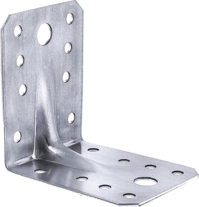 Set van 10 Hoekknoppen voor Houtversteviging 70x70x55mm Verzinkt Staal