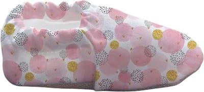 ZOMER Baby Slofjes, Pantoffels, Sloffen, Zacht Katoenen - Roze Ballen EU 20
