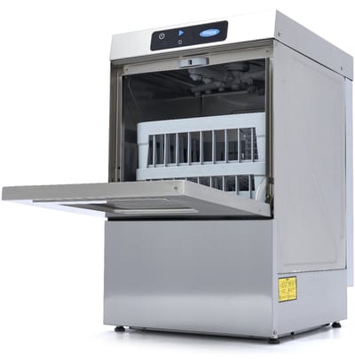 Horeca Vaatwasser - 40 x 40 cm - met Afvoer-, Glansspoel- en Zeeppomp - Digitaal Display -230V