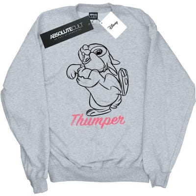 Disney Dames/Dames Bambi Thumper Lijntekening Sweatshirt (Sportgrijs)
