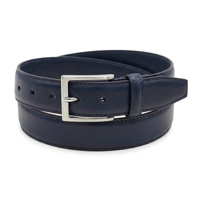 Safekeepers Luxe Leren Riem Heren - 3CM- Echt Leer – Nikkelvrije Gesp Blauw