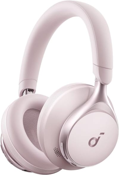soundcore by Anker Space One Draadloze Over-ear Koptelefoon Roze - Headphones - Active Noise Cancelling, Multipoint Connection, 55 uur accuduur, Bluetooth 5.3, LDAC, Hi-Res Certified